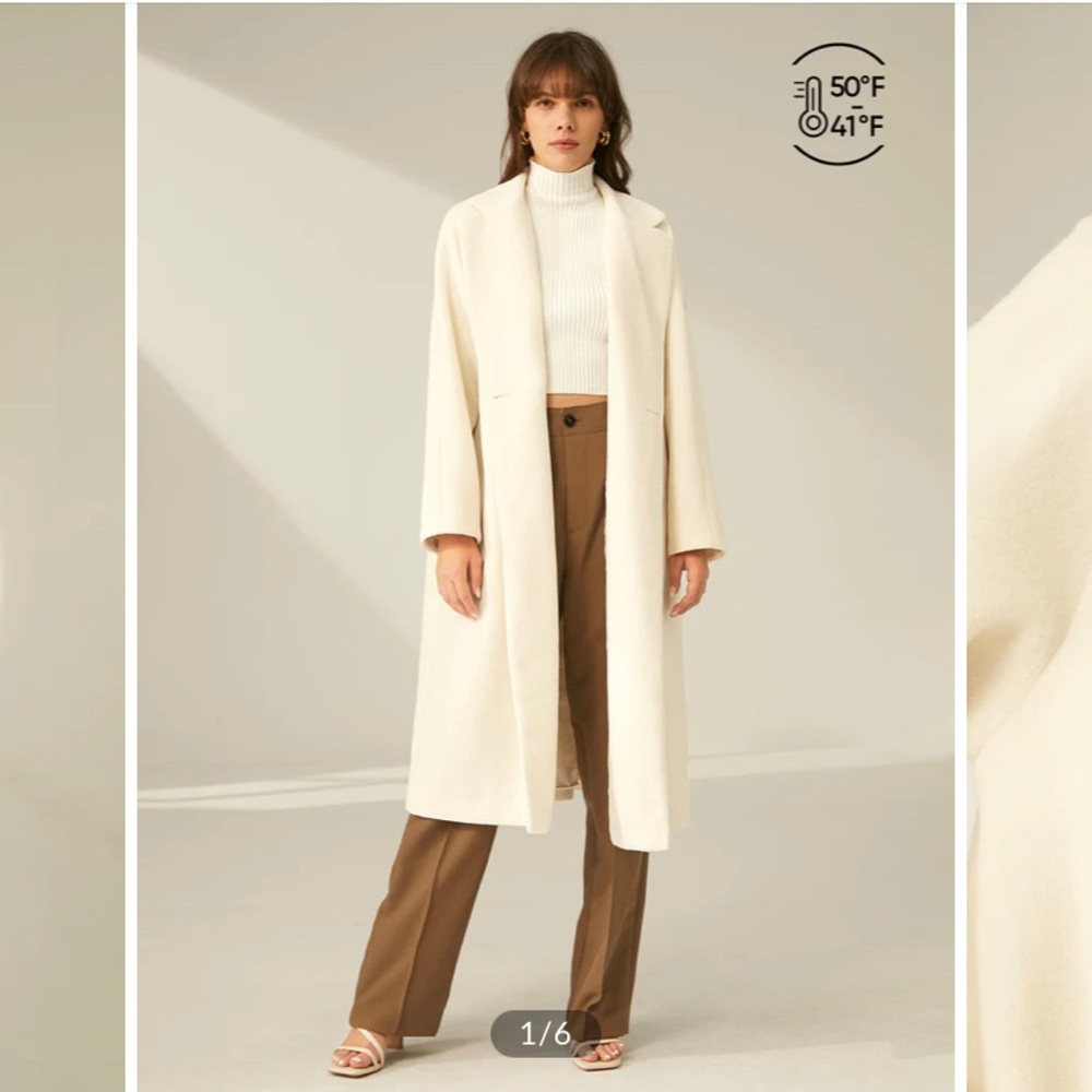 Commense Oversized Double Breasted Wool Coat NWOT